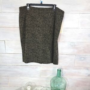 Etcetera Black and Tan Pencil Skirt